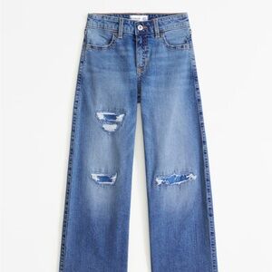 Abercrombie Kids Blue Wide Leg Jeans